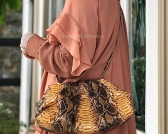 Handmade Python Clutch | Made from Real Snakeskin | Women Purse