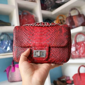 Handmade Python Shoulder bags | Made from Real Snakeskin | Women Purse