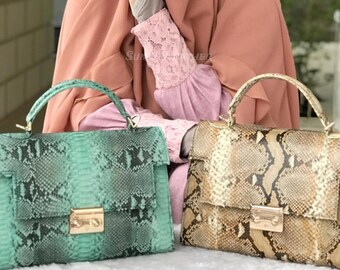 Handmade Python Shoulder bags | Made from Real Snakeskin | Women Purse