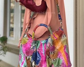 Handmade Python Hobo bags | Made from Real Snakeskin | Women Purse