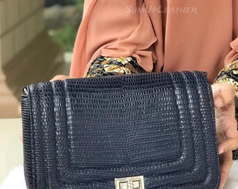 Handmade Lizard Shoulder bags | Made from Real Lizard | Women Purse