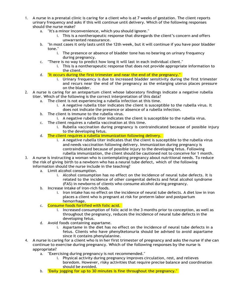 ATI MATERNAL NEWBORN Proctored Exam Questions and Verified Answers ...