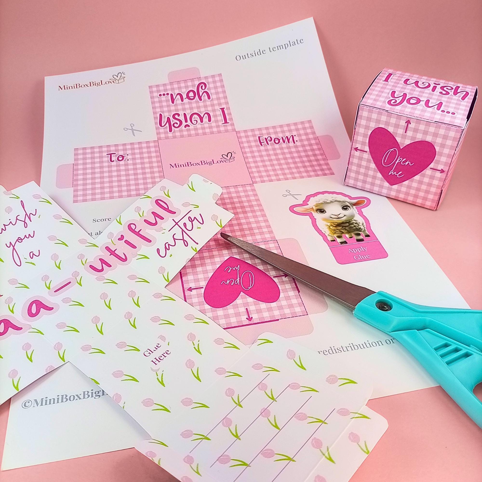 Printable Easter Lamb Pop up Surprise Card, DIY Gift Box Template (PDF ...