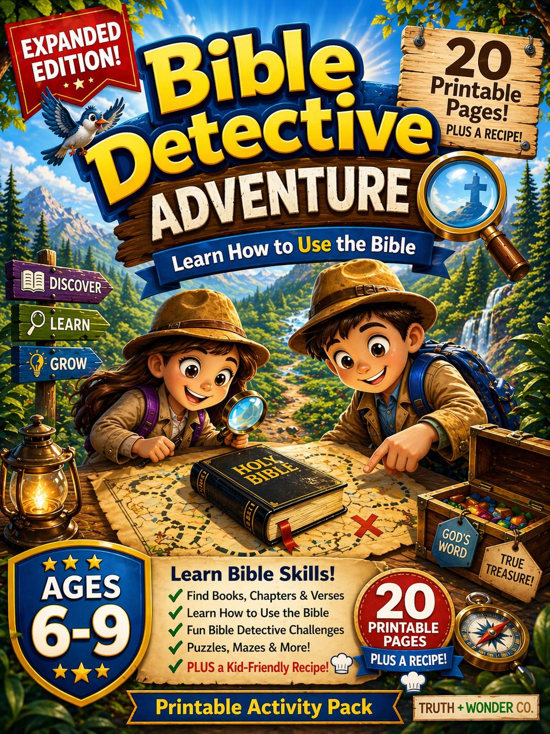 Bible Detective Adventure Printable Activity Pack | Learn Bible Skills