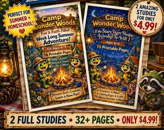 Pakiet do nauki Biblii dla dzieci Camp Wonder Woods (do pobrania w wersji cyfrowej)