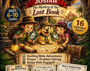 Bible Detectives Josiah: Lost Book Study Printable (Ages 6-9)