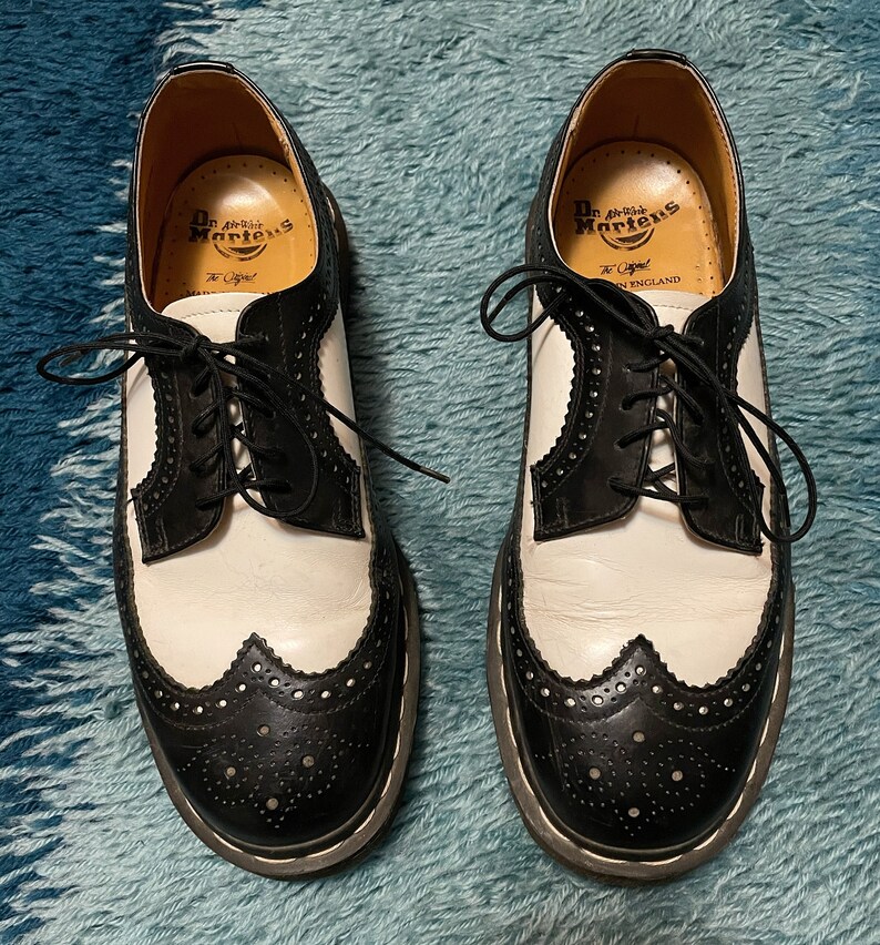 Vintage Doc Martens Tuxedo Wingtip Oxfords Black White New Old | Etsy