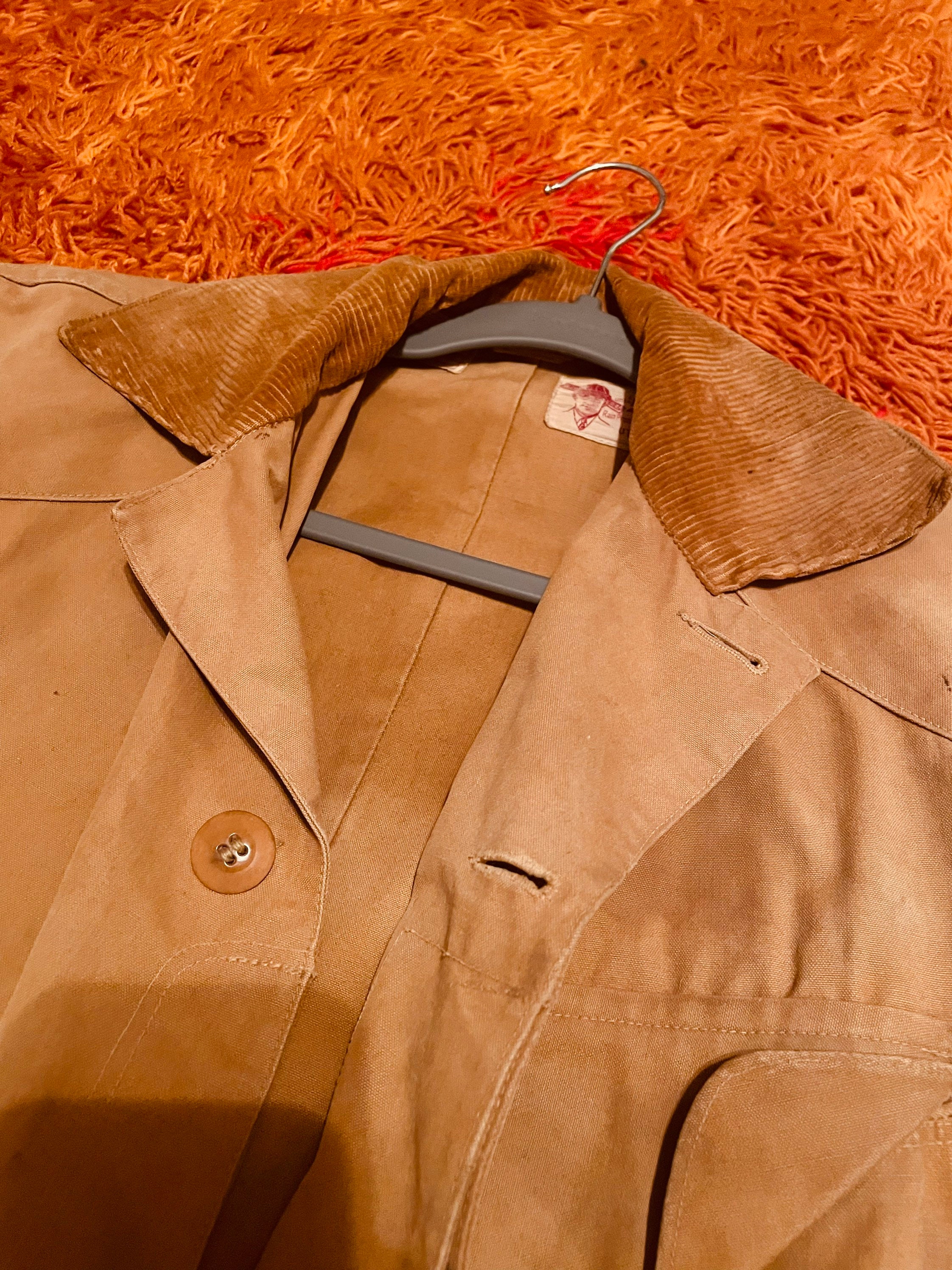 Vintage Rare 1930's Duxbak Hunting Duck Canvas Coat Jacket L