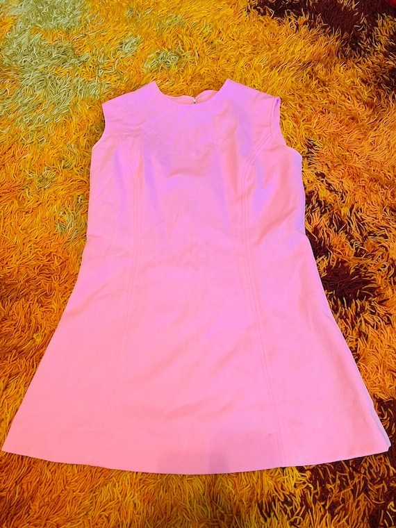 Vintage 1960’s Mod Mini Barbie Pink Dress Micro s… - image 3