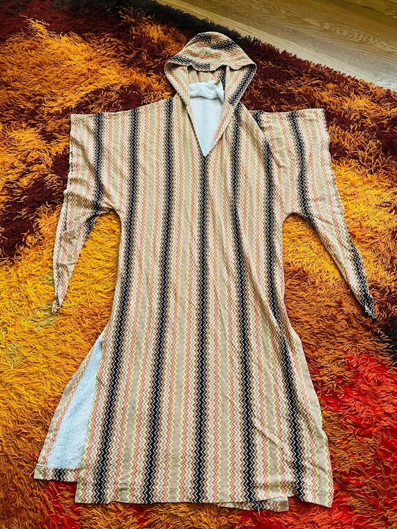 Vintage RARE 1970’s Terry Cloth Chevron Wizard Sl… - image 7