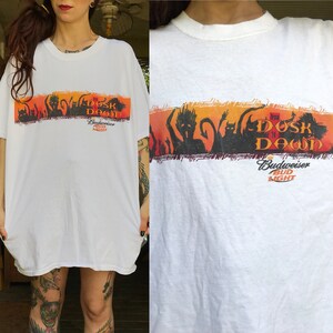 Vintage Rare From Dusk Til Dawn Budweiser Tarantino Rodriguez Shirt size XL