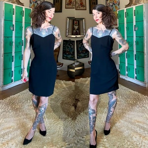 Vintage LBD Little Black Dress Sweetheart S M Mini