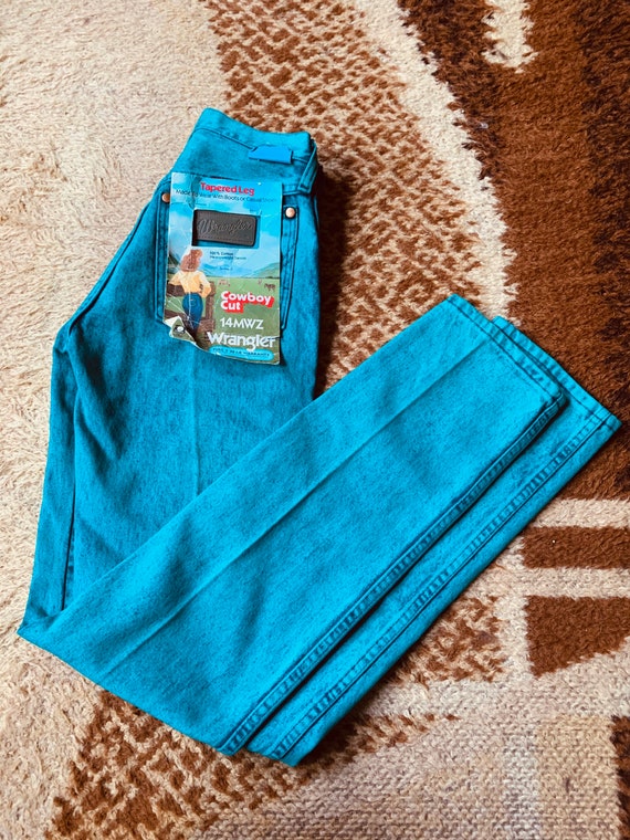 turquoise wrangler jeans