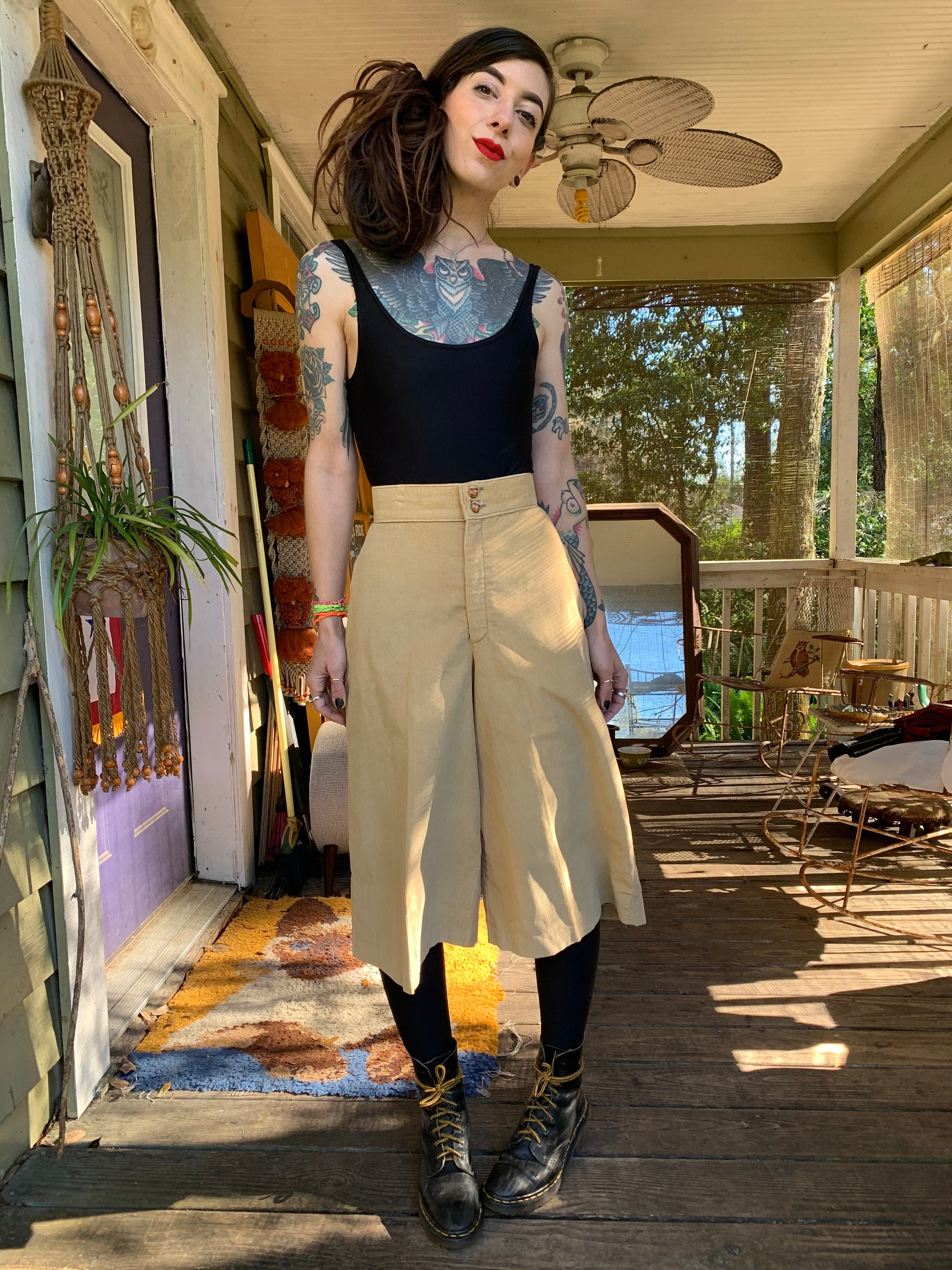 Very Rare 1970s Levis for Gals Corduroy Wide Leg High Waist Gaucho ...