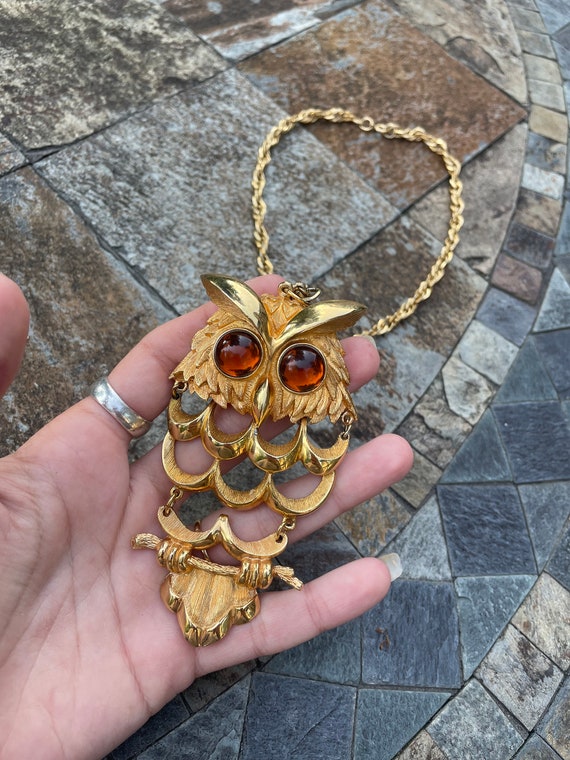 Huge necklace owl by - Gem