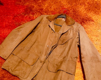 Vintage Rare 1930's Duxbak Hunting Duck Canvas Coat Jacket L