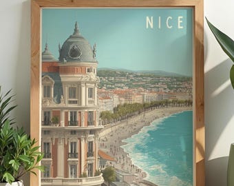 Nice Travel Print, France Wall Art, Home & Wall Decor Poster, All Locations Available