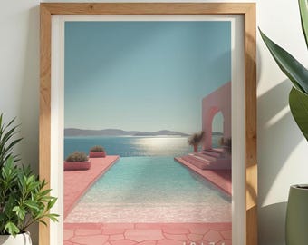 Ibiza Travel Print, Spain Wall Art, Home & Wall Decor Poster, All Locations Available