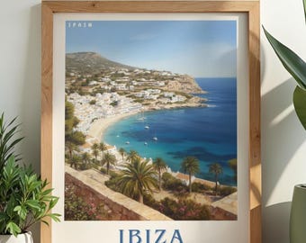 Ibiza Travel Print, Spain Wall Art, Home & Wall Decor Poster, All Locations Available