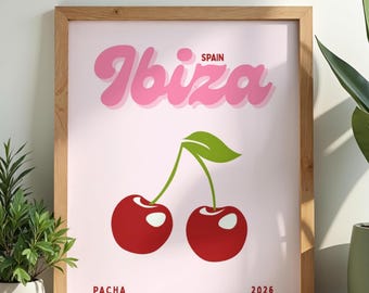 Ibiza Travel Print, Spain Wall Art, Home & Wall Decor Poster, All Locations Available