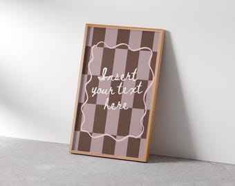 Custom Quote Print | Personalised Favourite Text Saying Phrase Song Lyrics Poster | Colourful Decor Gift | Retro Typography Art | Unframed