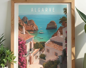 Algarve Travel Print, Portugal Wall Art, Home & Wall Decor Poster, All Locations Available