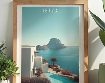 Ibiza Travel Print, Spain Wall Art, Home & Wall Decor Poster, All Locations Available