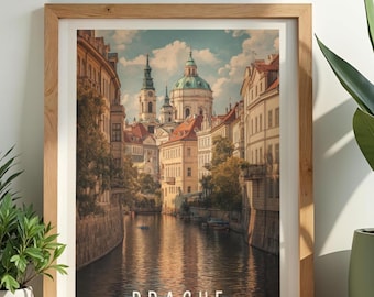Prague Travel Print, Czech Republic Wall Art, Home & Wall Decor Poster, All Locations Available