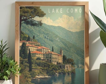 Lake Como Travel Print, Italian Wall Art, Home & Wall Decor Poster, All Locations Available