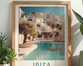 Ibiza Travel Print, Spain Wall Art, Home & Wall Decor Poster, All Locations Available