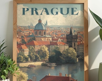 Prague Travel Print, Czech Republic Wall Art, Home & Wall Decor Poster, All Locations Available