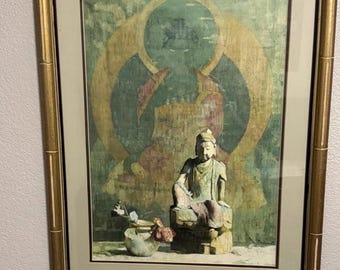 Lámina enmarcada vintage de Hovsep Pushman - Naturaleza muerta “Cuando llega el otoño”