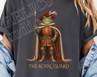 Medieval Frog T-Shirt, Comfort Colors® Vintage Weird Fantasy Animal Shirts, Peculiar Creature Oddities Art Tees, Whimsical Surreal Shirt,
