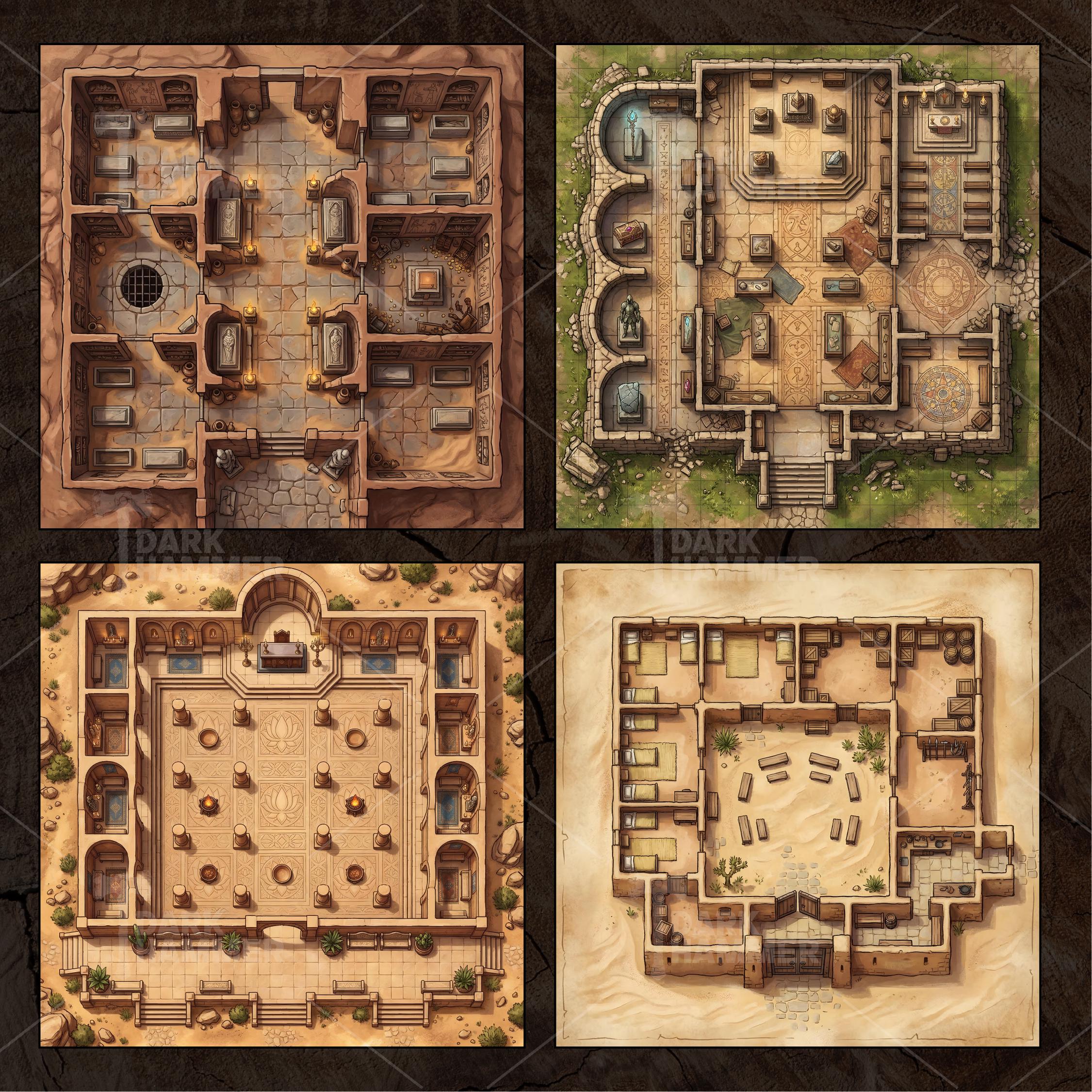 90+ Desert Battle Maps for DND, VTT RPG, Gridless Pack - Etsy