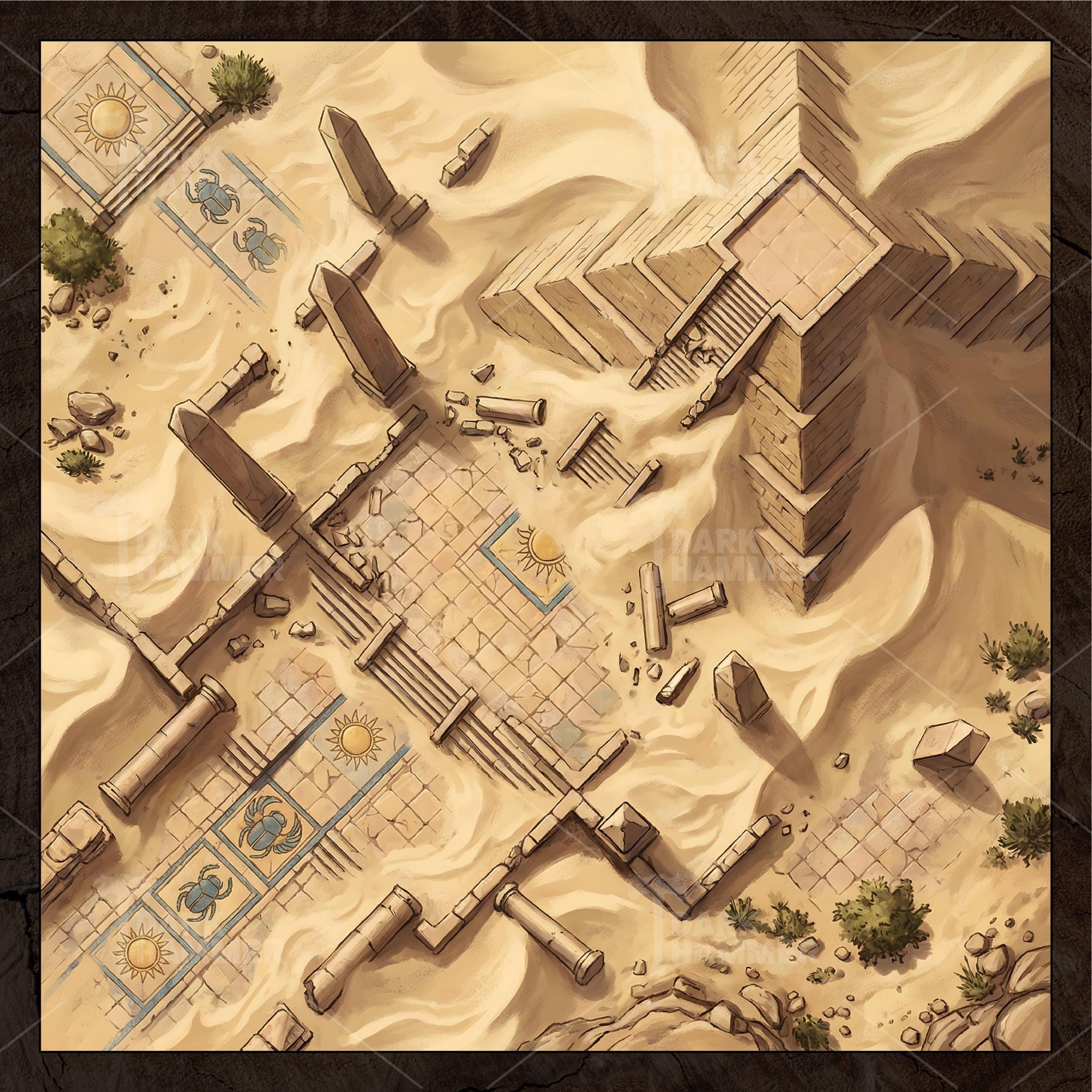 90+ Desert Battle Maps for DND, VTT RPG, Gridless Pack - Etsy