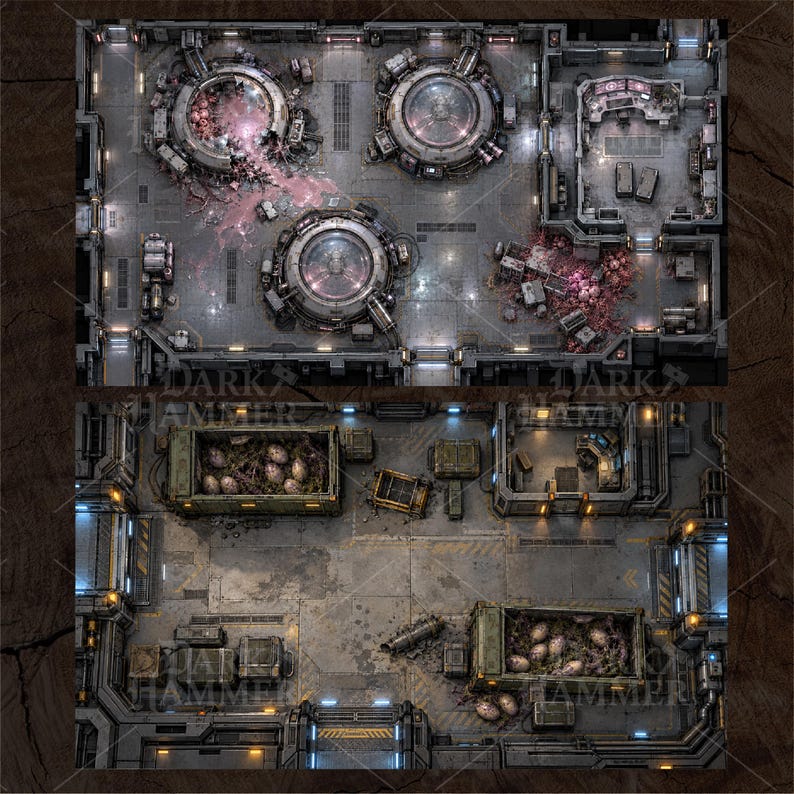 100 Sci-fi Battle Maps | Space Station & Alien Infestation | Gridded ...