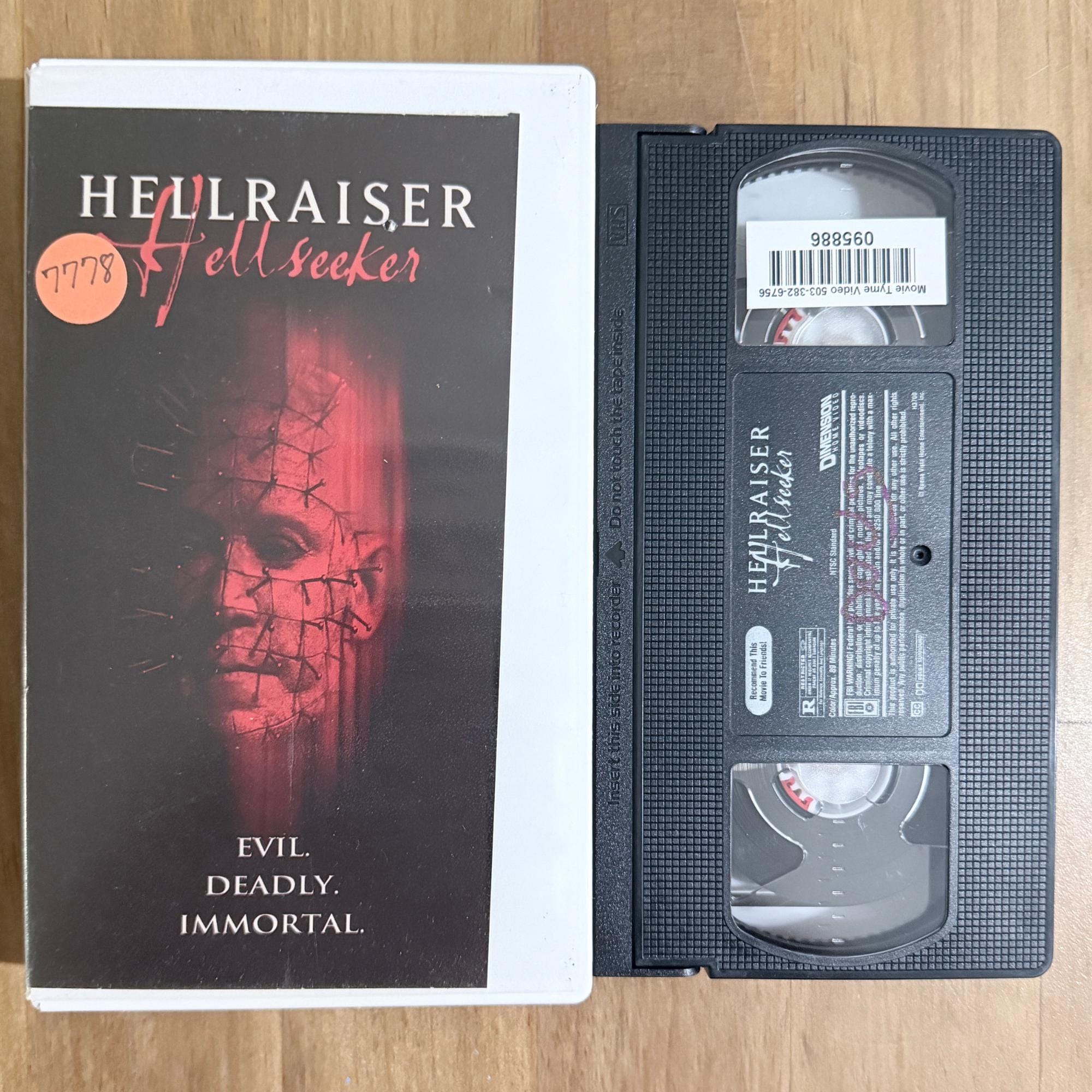 Hellraiser Vhs Tape - Etsy