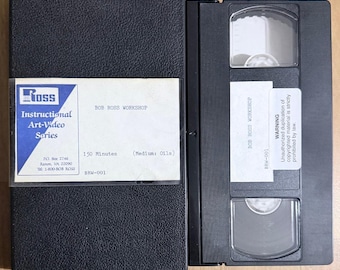 Taller de Bob Ross: VHS de aceite medio – Inspeccionado, limpiado y rebobinado