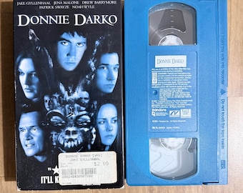 Donnie Darko VHS 2001 Cinta azul rara – Inspeccionada, limpiada y rebobinada