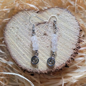 Kristall Ohrringe Bergkristall