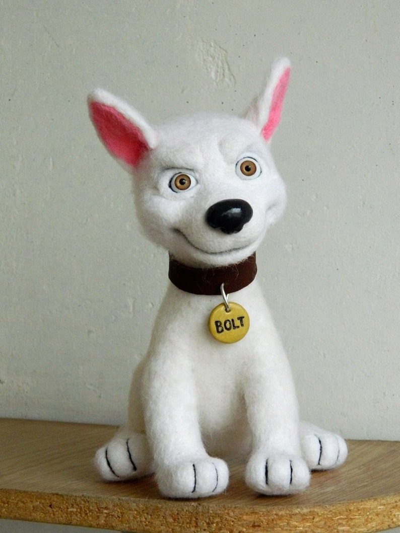 Bolt dog felted toy lightning bolt Bolt toy Bolt Disney Etsy