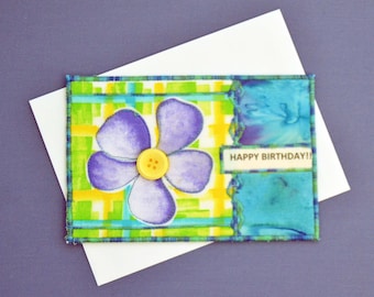 Whimsical Flower Birthday Card