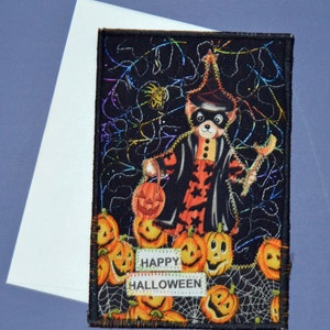 Halloween ours & carte postale de citrouilles