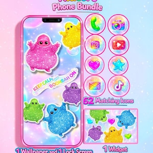 Kidcore rainbow phone bundle- customize your phone- 65 pc set