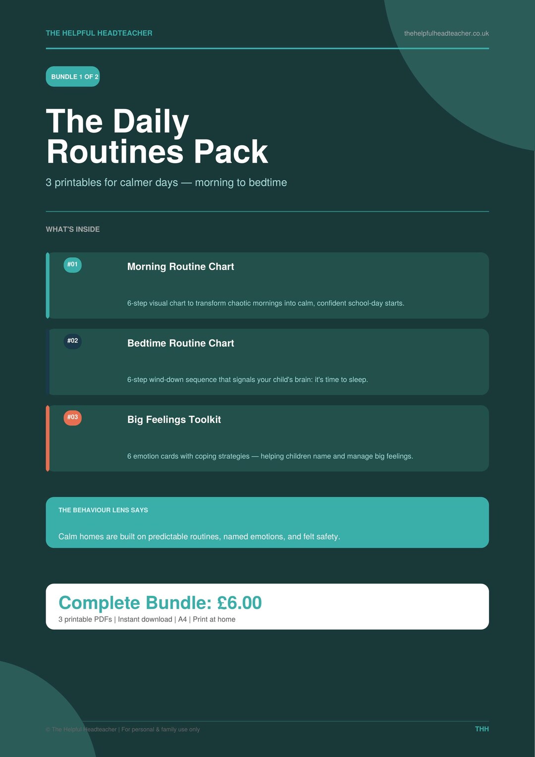 Daily Routine Parent Daily Routines Bundle for Parents | 3 Printable Pdfs | Morning Routine ...