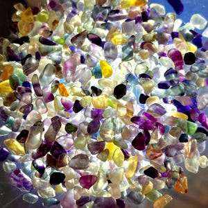 Multi fluorite Chips Crystal Stone Chips Reiki Healing Crystals 25g 50g 100g