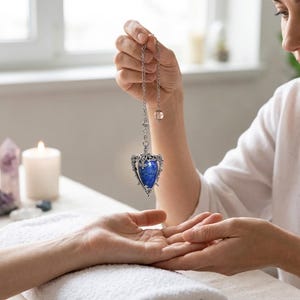 Lapis Lazuli Vintage Crystal Pendulum Stone Healing Crystals