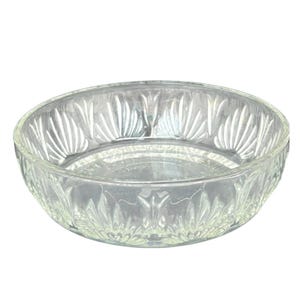 Avon Fan Pattern Glass Bowl Vintage 5.5 Inch Clear Pressed Glass Candy Dish
