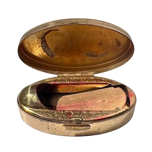 Lipstick Holder Max Factor 1950s Brass Hi Society Collection Vintage Compact