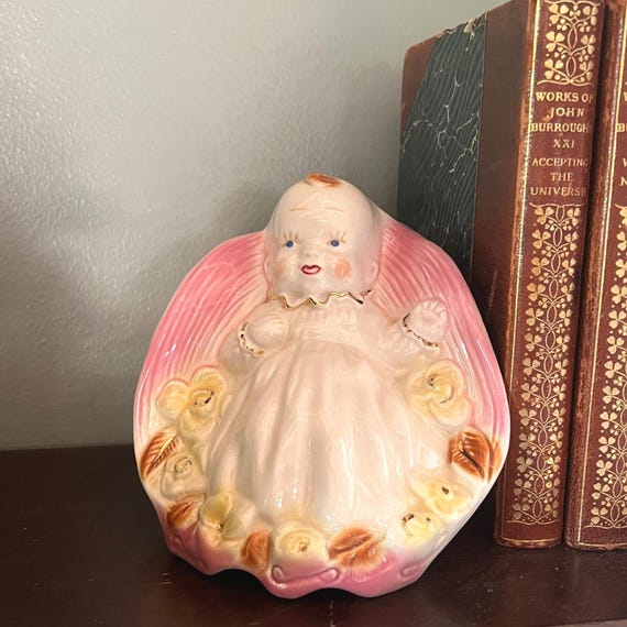 1950's Shawnee Pottery Ceramic Baby Girl Nursery Planter (#265)